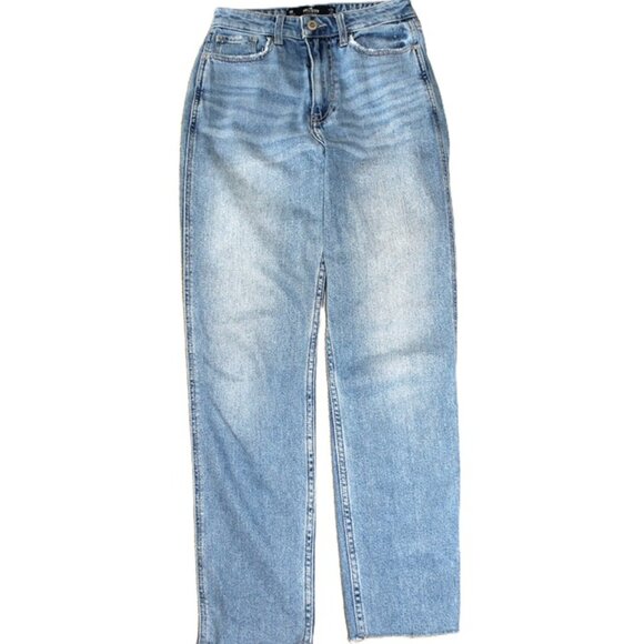 HOLLISTER Ultra High Rise Mom Jeans with Raw Hem - W24/L27 (Size 0R) - Picture 11 of 13